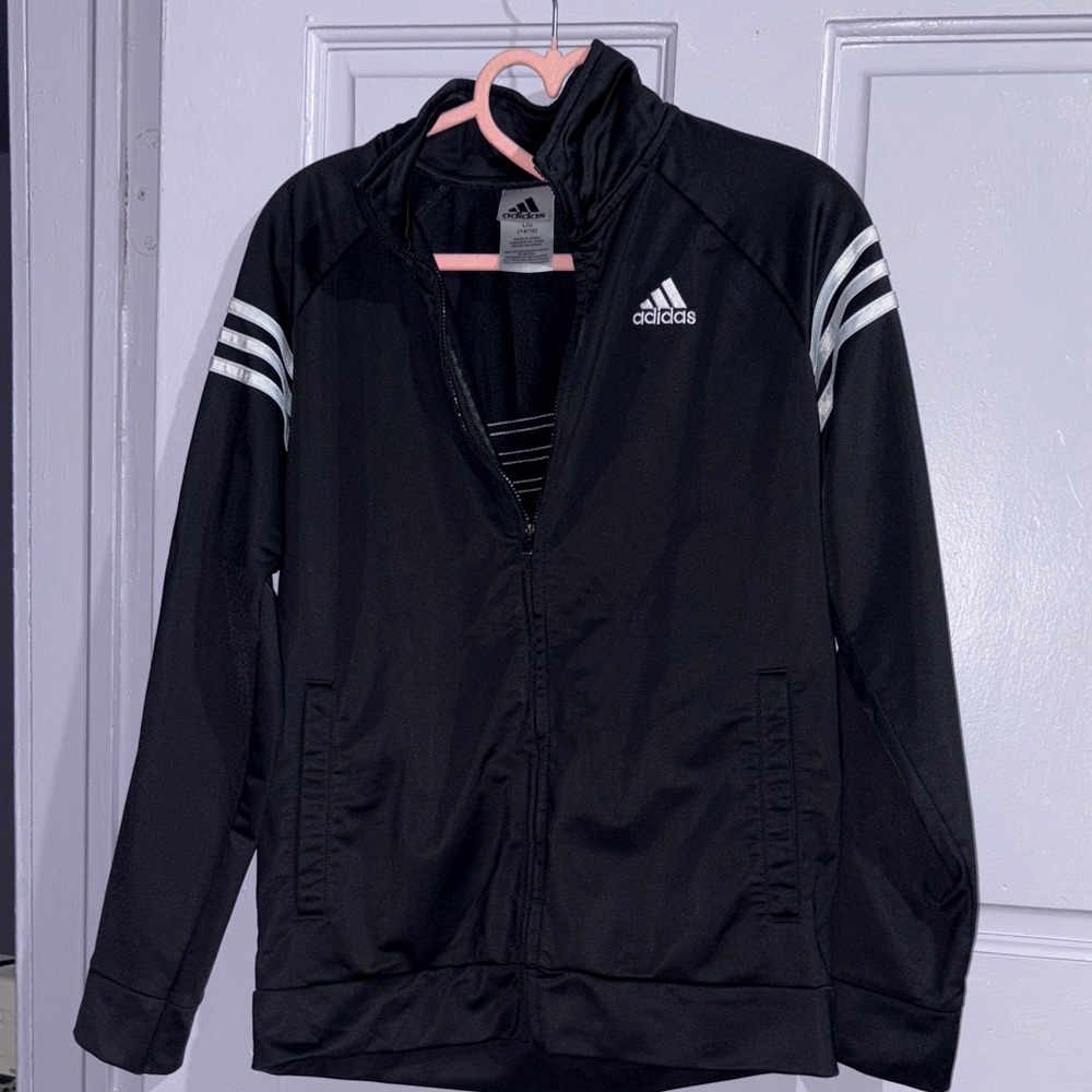 Adidas Black Sweater with White Accents
